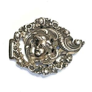 Antique Art Nouveau Sterling Silver Dress Buckle